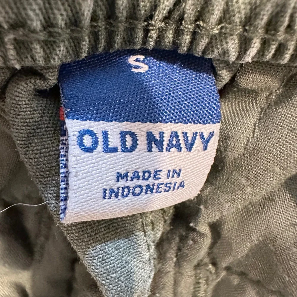 Old Navy OG Chino Shorts Women Green Alpine Tundra‎ Elastic Back Earthy Small
